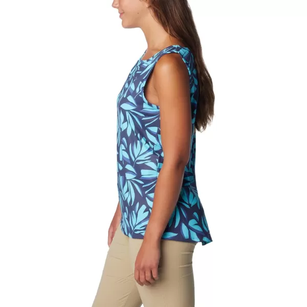 imageColumbia Womens Columbia Womens Chill River Tank Top Moisture Wicking Sun ProtectionAquamarine Areca