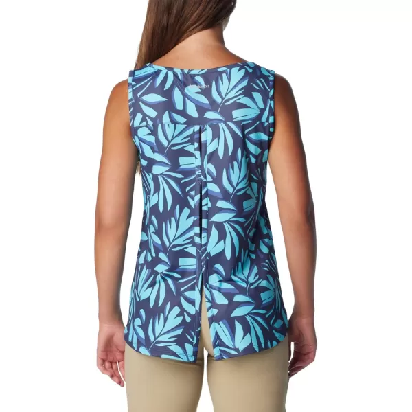 imageColumbia Womens Columbia Womens Chill River Tank Top Moisture Wicking Sun ProtectionAquamarine Areca