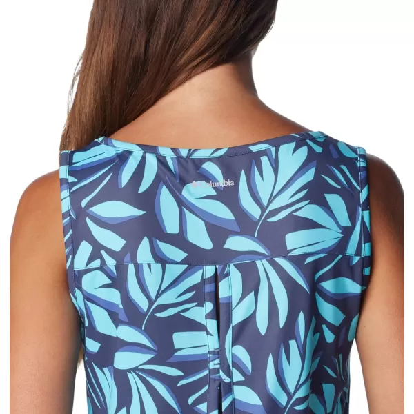 imageColumbia Womens Columbia Womens Chill River Tank Top Moisture Wicking Sun ProtectionAquamarine Areca