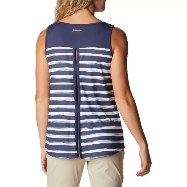 imageColumbia Womens Columbia Womens Chill River Tank Top Moisture Wicking Sun ProtectionNocturnal Brush Stripe