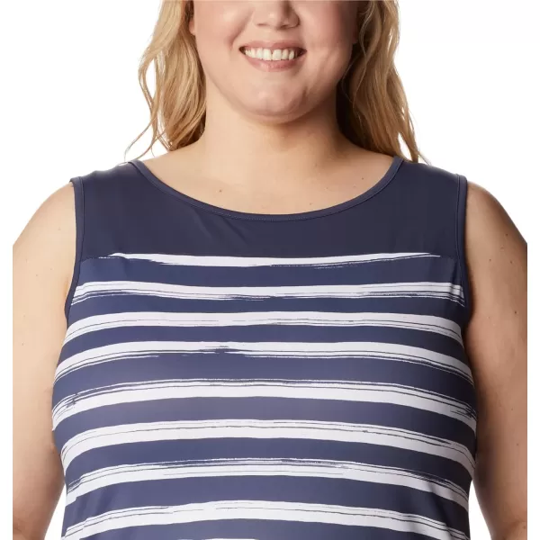 imageColumbia Womens Columbia Womens Chill River Tank Top Moisture Wicking Sun ProtectionNocturnal Brush Stripe