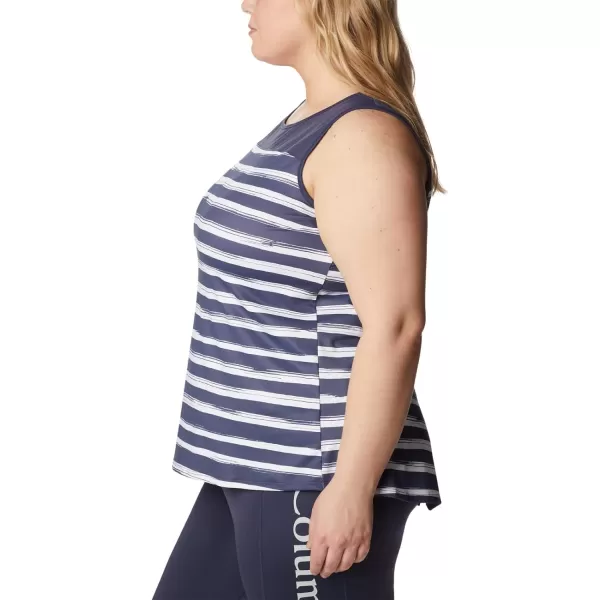imageColumbia Womens Columbia Womens Chill River Tank Top Moisture Wicking Sun ProtectionNocturnal Brush Stripe