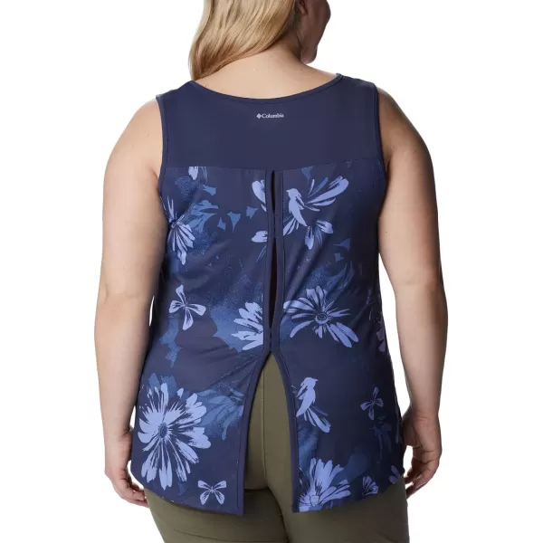 imageColumbia Womens Columbia Womens Chill River Tank Top Moisture Wicking Sun ProtectionNocturnal Daisy Party