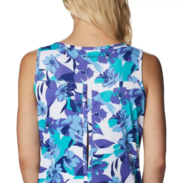 imageColumbia Womens Columbia Womens Chill River Tank Top Moisture Wicking Sun ProtectionPurple LotusPop Flora