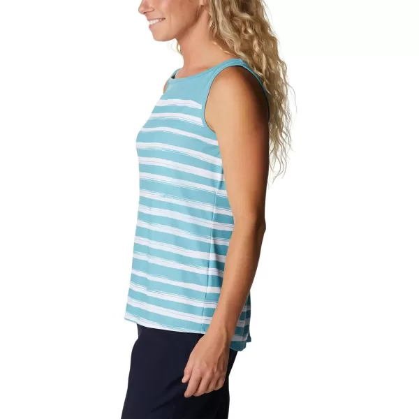 imageColumbia Womens Columbia Womens Chill River Tank Top Moisture Wicking Sun ProtectionSea Wave Brush Stripe
