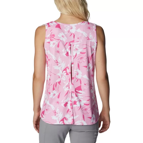 imageColumbia Womens Columbia Womens Chill River Tank Top Moisture Wicking Sun ProtectionWild RosePop Flora Tonal