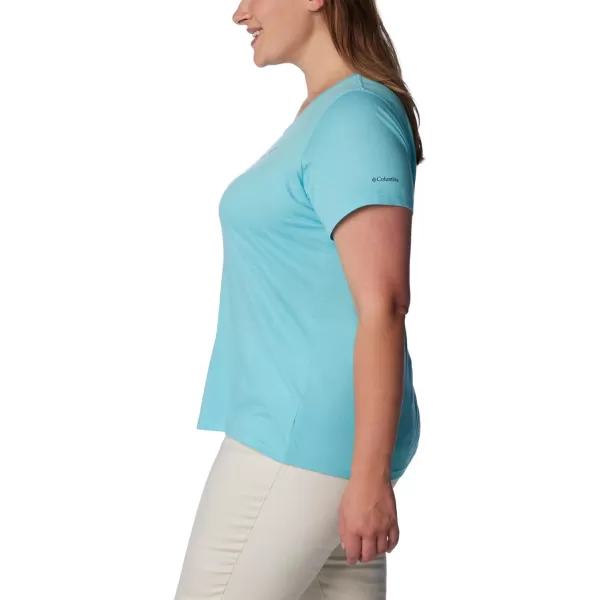 imageColumbia Womens Daisy Days Short Sleeve Graphic TeeAquamarine HeatherFancy Flyer