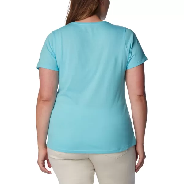 imageColumbia Womens Daisy Days Short Sleeve Graphic TeeAquamarine HeatherFancy Flyer
