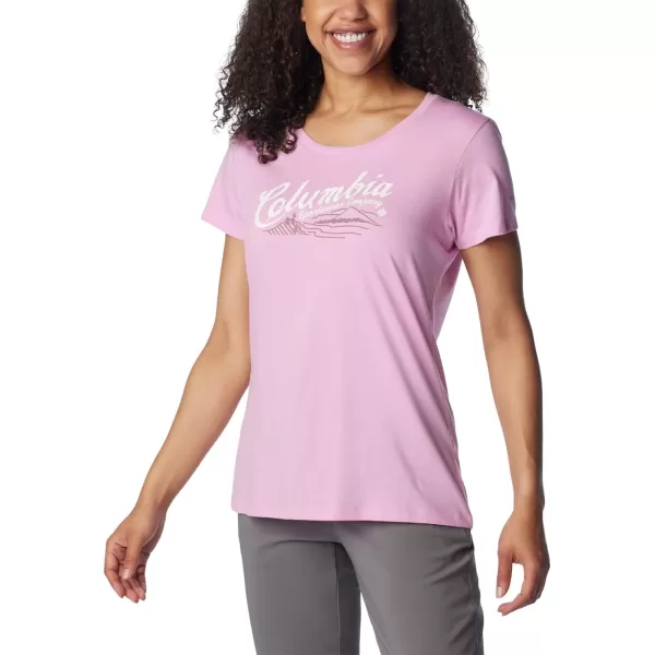 imageColumbia Womens Daisy Days Short Sleeve Graphic TeeCosmos HeatherSimply Scripted