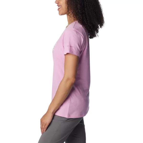 imageColumbia Womens Daisy Days Short Sleeve Graphic TeeCosmos HeatherSimply Scripted