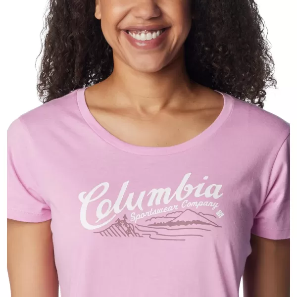 imageColumbia Womens Daisy Days Short Sleeve Graphic TeeCosmos HeatherSimply Scripted