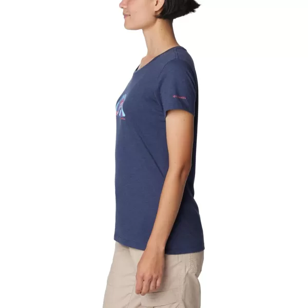 imageColumbia Womens Daisy Days Short Sleeve Graphic TeeNocturnal HeatherHappier Outdoors