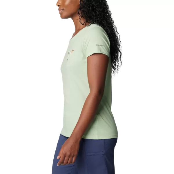 imageColumbia Womens Daisy Days Short Sleeve Graphic TeeSage Leaf HeatherFancy Flyer