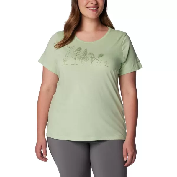 imageColumbia Womens Daisy Days Short Sleeve Graphic TeeSage Leaf HeatherFloral Friends