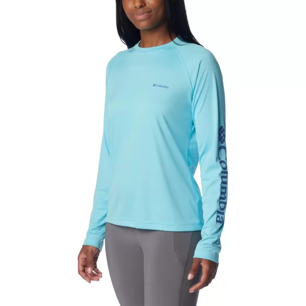imageColumbia Womens Fork Stream Long Sleeve ShirtAquamarineEve Logo