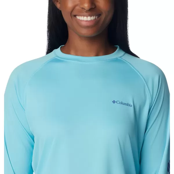 imageColumbia Womens Fork Stream Long Sleeve ShirtAquamarineEve Logo