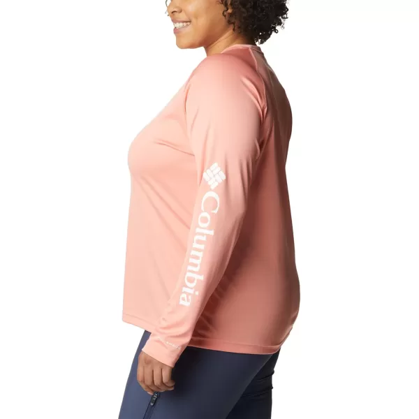 imageColumbia Womens Fork Stream Long Sleeve ShirtCoral ReefWhite Logo