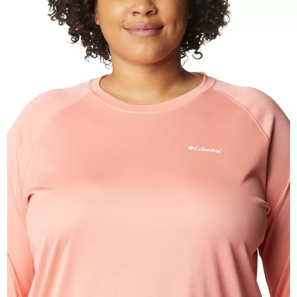 imageColumbia Womens Fork Stream Long Sleeve ShirtCoral ReefWhite Logo