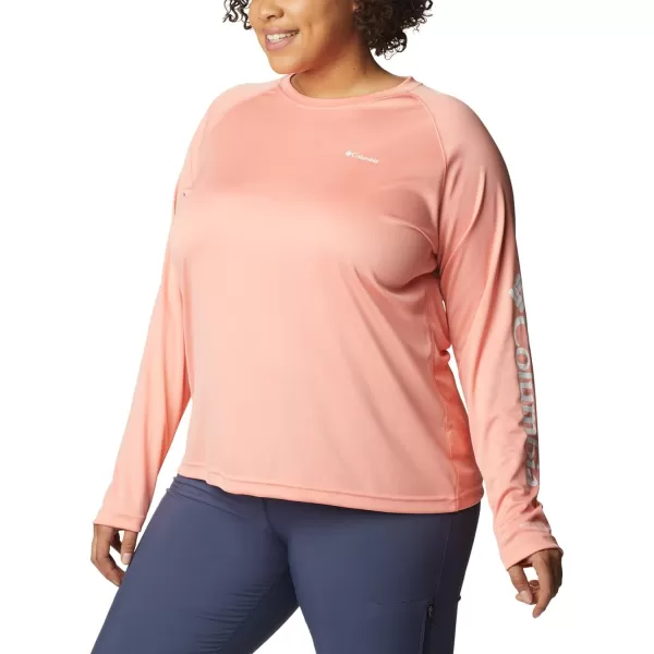 imageColumbia Womens Fork Stream Long Sleeve ShirtCoral ReefWhite Logo