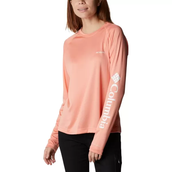 imageColumbia Womens Fork Stream Long Sleeve ShirtCoral ReefWhite Logo