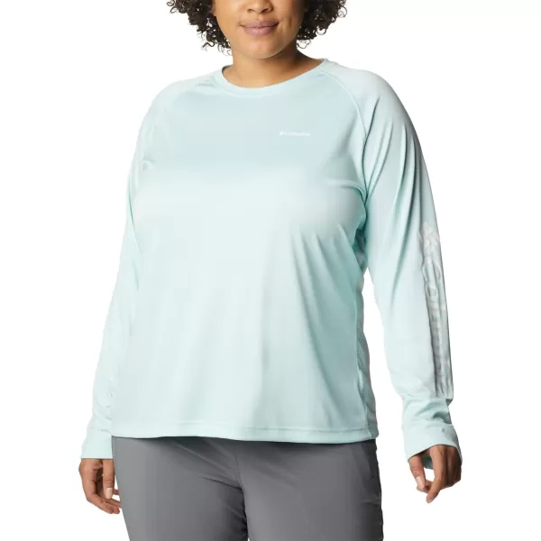 imageColumbia Womens Fork Stream Long Sleeve ShirtIcy MornWhite Logo