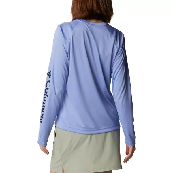 imageColumbia Womens Fork Stream Long Sleeve ShirtSerenityDark Nocturnal Logo