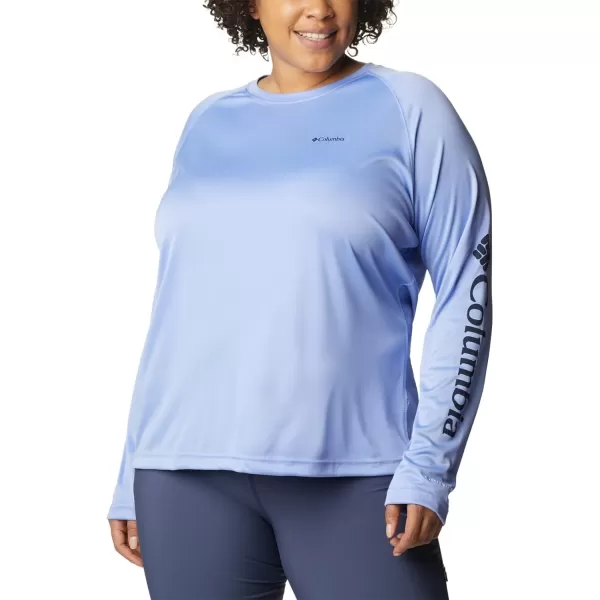 imageColumbia Womens Fork Stream Long Sleeve ShirtSerenityDark Nocturnal Logo