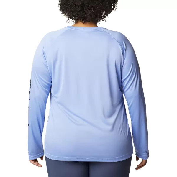 imageColumbia Womens Fork Stream Long Sleeve ShirtSerenityDark Nocturnal Logo
