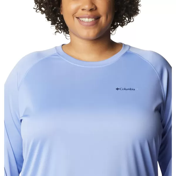 imageColumbia Womens Fork Stream Long Sleeve ShirtSerenityDark Nocturnal Logo