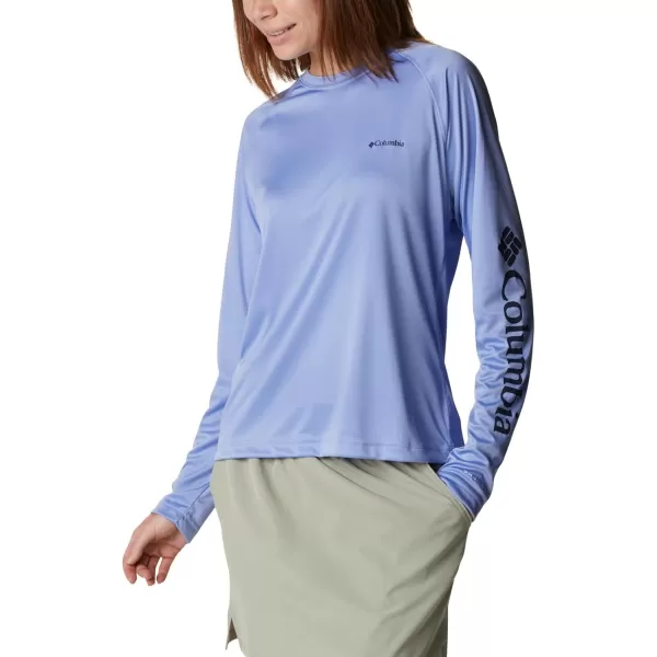 imageColumbia Womens Fork Stream Long Sleeve ShirtSerenityDark Nocturnal Logo