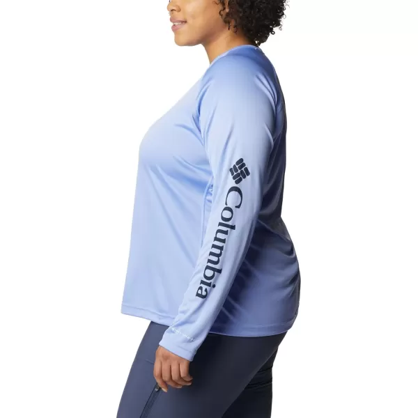 imageColumbia Womens Fork Stream Long Sleeve ShirtSerenityDark Nocturnal Logo