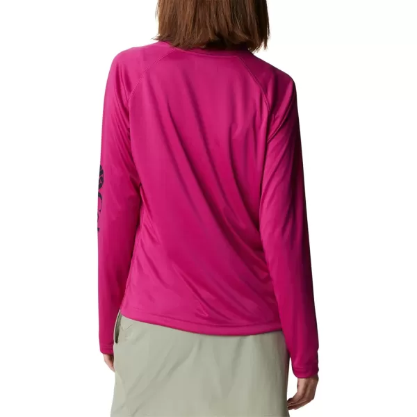 imageColumbia Womens Fork Stream Long Sleeve ShirtWild FuchsiaDark Nocturnal Logo