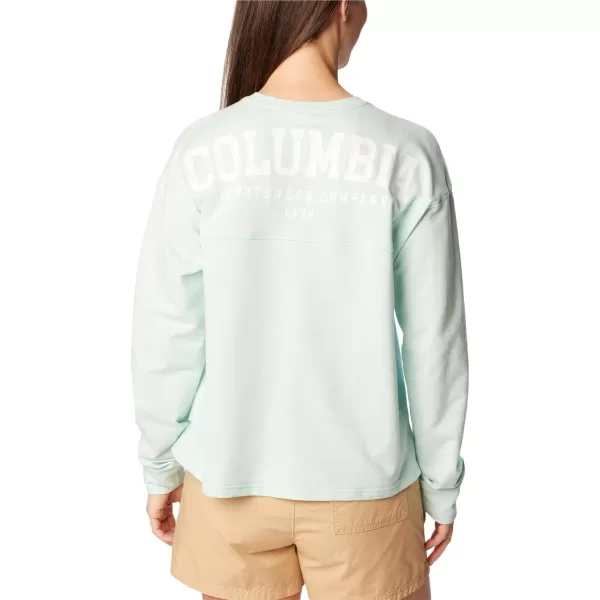 imageColumbia Womens North Cascades Branded Long Sleeve CrewAquamarineVarsity Arch