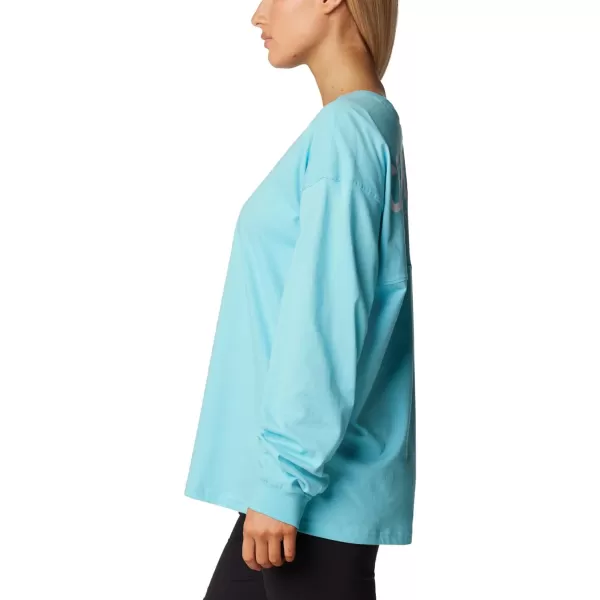 imageColumbia Womens North Cascades Branded Long Sleeve CrewAquamarineVarsity Arch