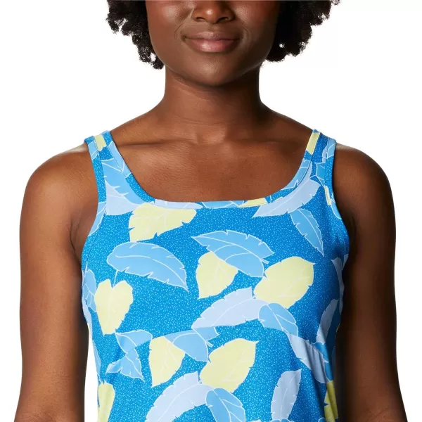 imageColumbia Womens PFG Freezer III DressAzure Blue Ditsy Leaves Print