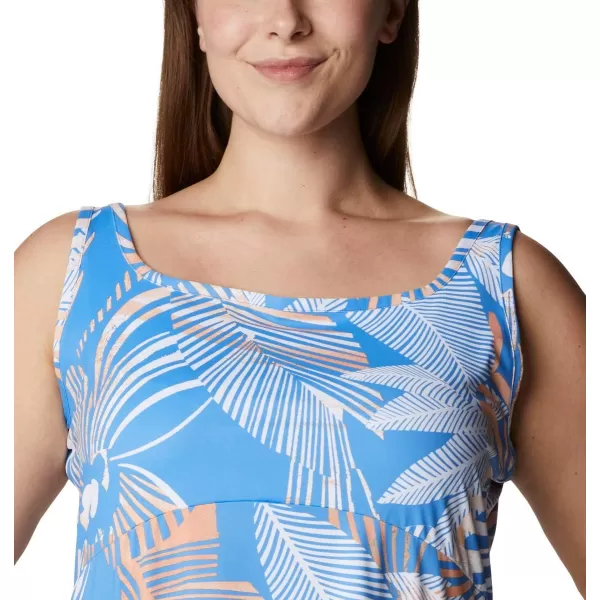 imageColumbia Womens PFG Freezer III DressHarbor Blue Stencil Hibiscus Print