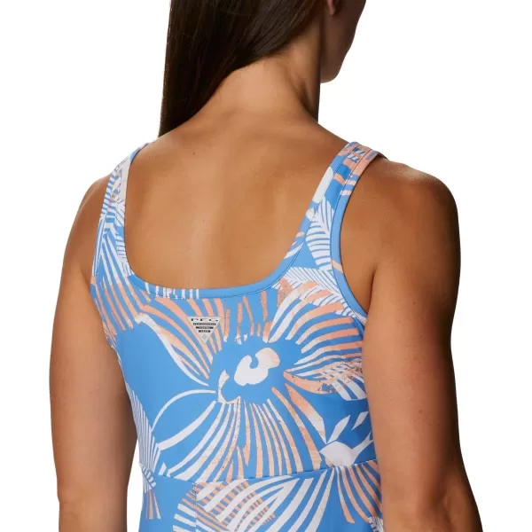 imageColumbia Womens PFG Freezer III DressHarbor Blue Stencil Hibiscus Print