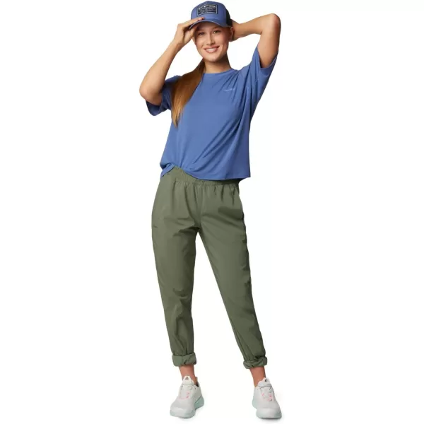imageColumbia Womens Standard PFG Uncharted Tech Tee Short SleeveBluebellW Uncharted