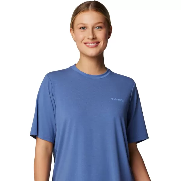 imageColumbia Womens Standard PFG Uncharted Tech Tee Short SleeveBluebellW Uncharted