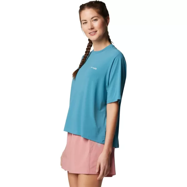 imageColumbia Womens Standard PFG Uncharted Tech Tee Short SleeveCanyon BlueW Uncharted