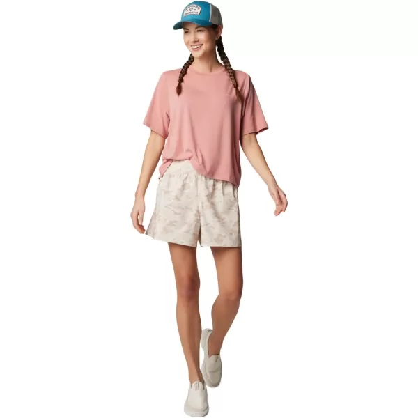 imageColumbia Womens Standard PFG Uncharted Tech Tee Short SleeveSandalwood PinkW Uncharted