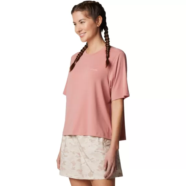 imageColumbia Womens Standard PFG Uncharted Tech Tee Short SleeveSandalwood PinkW Uncharted