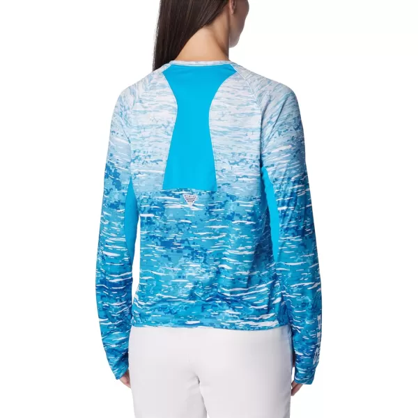 imageColumbia Womens Standard Super Tidal Tee Vent Long SleeveOcean Blue Digiscale Fade
