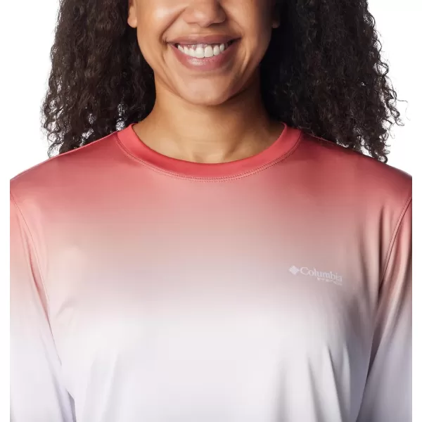 imageColumbia Womens Standard Tidal Tee PFG Palm RiseSunset Red Gradient 1Groovy Grove