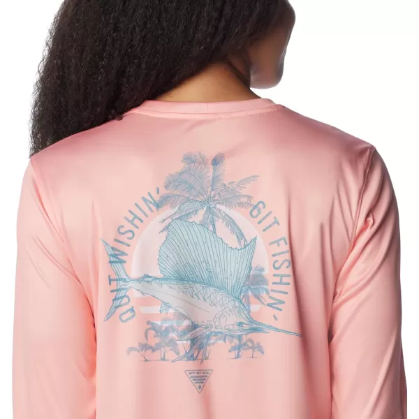 imageColumbia Womens Standard Tidal Tee PFG Sun UpTiki PinkQuit Wishin