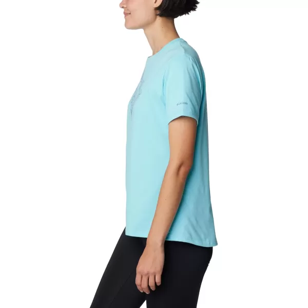 imageColumbia Womens Sun Trek Ss Graphic TeeAquamarineOutlined Kayaks