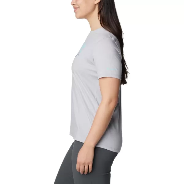 imageColumbia Womens Sun Trek Ss Graphic TeeColumbia Grey HeatherSimply Scripted