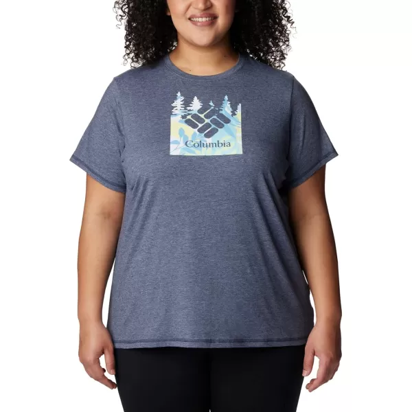imageColumbia Womens Sun Trek Ss Graphic TeeNocturnalArboreal Swirl Graphic