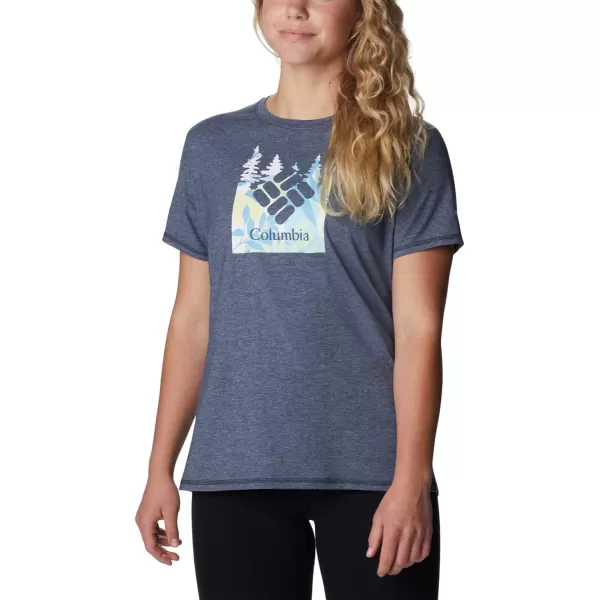imageColumbia Womens Sun Trek Ss Graphic TeeNocturnalArboreal Swirl Graphic