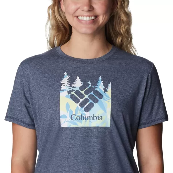 imageColumbia Womens Sun Trek Ss Graphic TeeNocturnalArboreal Swirl Graphic